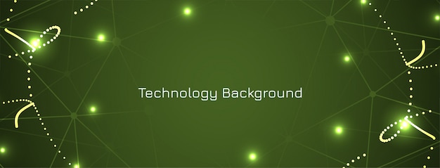 Banner de concepto de tecnología verde