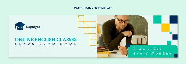 Banner de contracción de aprender inglés de diseño plano