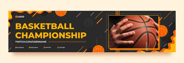 Banner de contracción de baloncesto plano