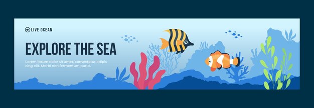 Banner de contracción de buceo dibujado a mano
