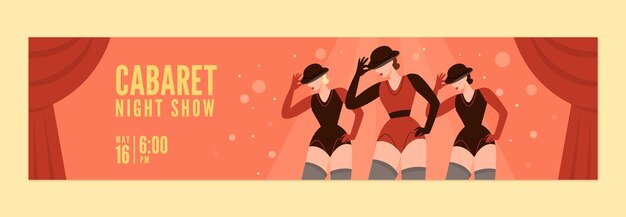 Banner de contracción de cabaret plano