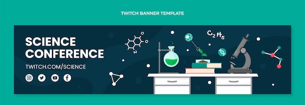 Banner de contracción de ciencia de diseño plano