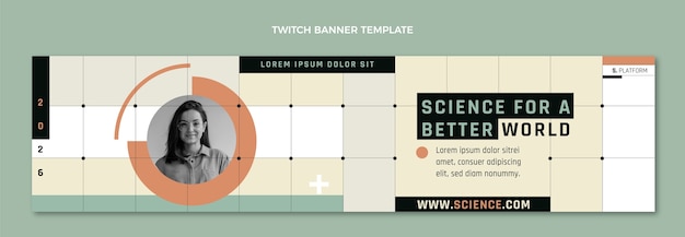 Vector gratuito banner de contracción de ciencia de diseño plano