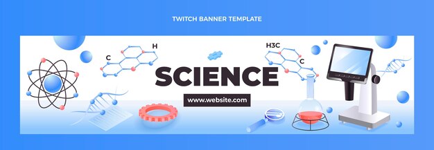 Banner de contracción de ciencia isométrica