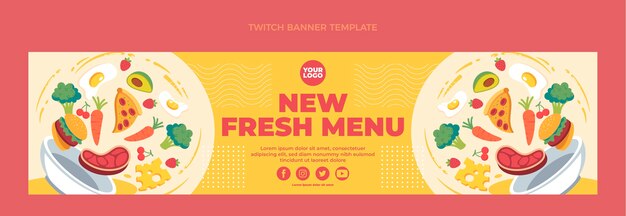 Banner de contracción de comida plana