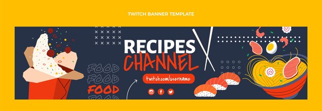 Banner de contracción de comida plana