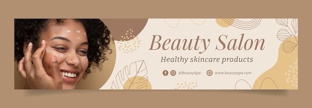 Vector gratuito banner de contracción del concepto de belleza