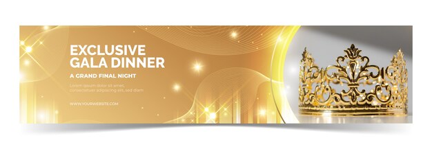 Banner de contracción del concurso de belleza degradado