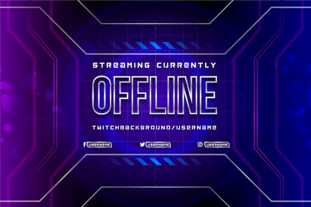 Banner de contracción sin conexión en estilo gammer