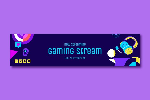 Banner de contracción de configuración de juego dibujado a mano