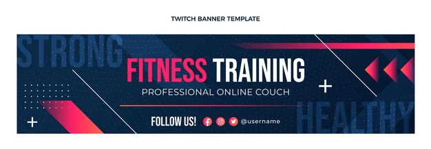 Banner de contracción de entrenamiento físico degradado