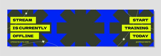 Banner de contracción de entrenamiento de gimnasio