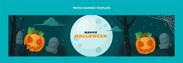 Vector gratuito banner de contracción de halloween de diseño plano