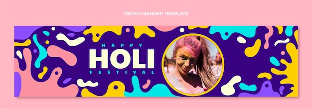 Vector gratuito banner de contracción holi dibujado a mano