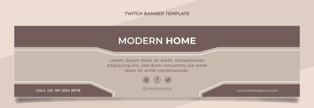 Banner de contracción inmobiliaria geométrica de diseño plano