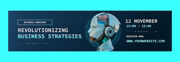 Banner de contracción de inteligencia artificial degradado