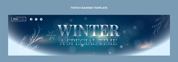 Banner de contracción de invierno degradado