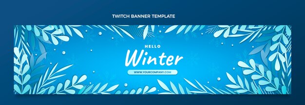 Banner de contracción de invierno degradado