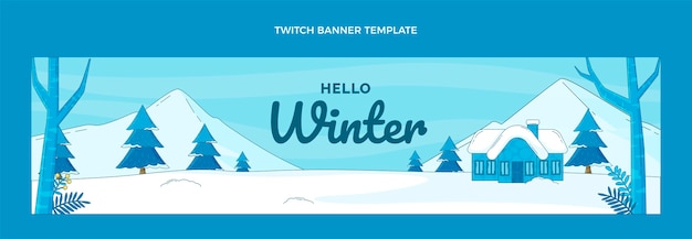 Vector gratuito banner de contracción de invierno dibujado a mano