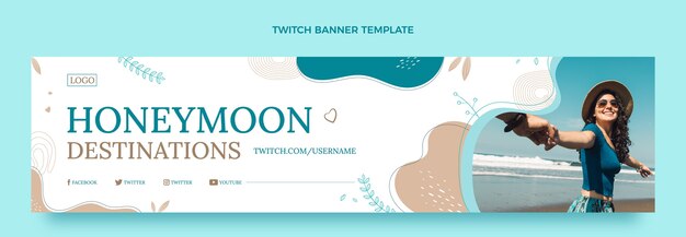 Banner de contracción de luna de miel plana