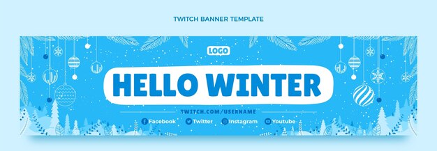 Banner de contracción plana de invierno