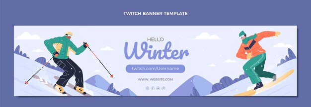 Banner de contracción plana de invierno