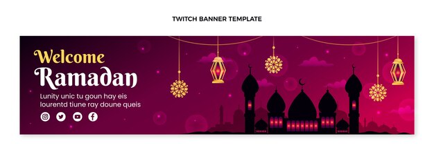 Banner de contracción de ramadán degradado