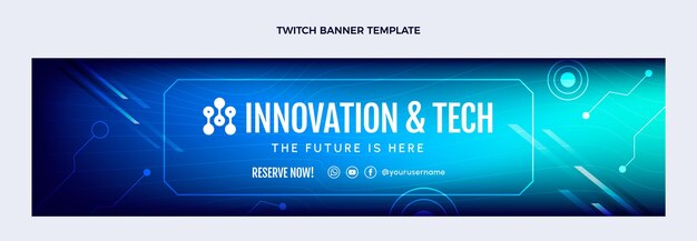 Banner de contracción de tecnología abstracta degradado