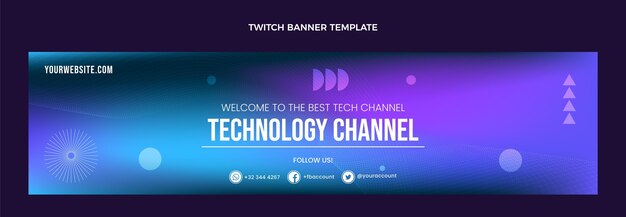 Banner de contracción de tecnología fluida abstracta degradado