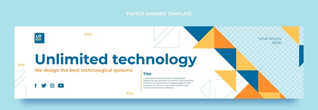 Banner de contracción de tecnología mínima de diseño plano