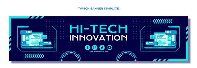 Banner de contracción de tecnología mínima de diseño plano