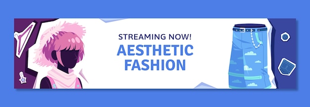 Banner de contracción de tendencias de moda de diseño plano