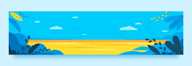 Banner de contracción de visitas guiadas dibujadas a mano