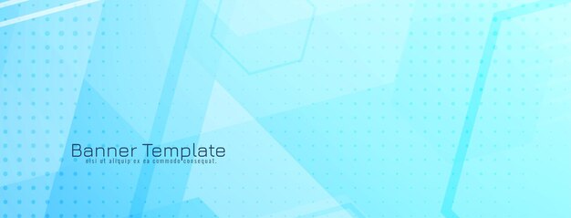Banner corporativo de formas hexagonales geométricas de color azul suave