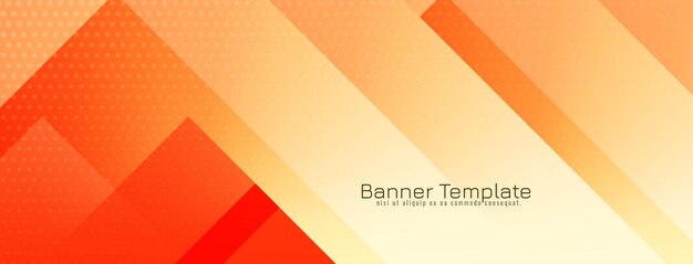Banner corporativo geométrico decorativo amarillo y rojo abstracto
