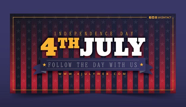 Banner degradado del 4 de julio