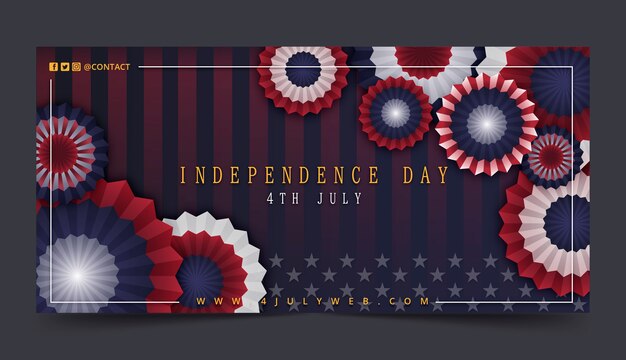 Banner degradado del 4 de julio