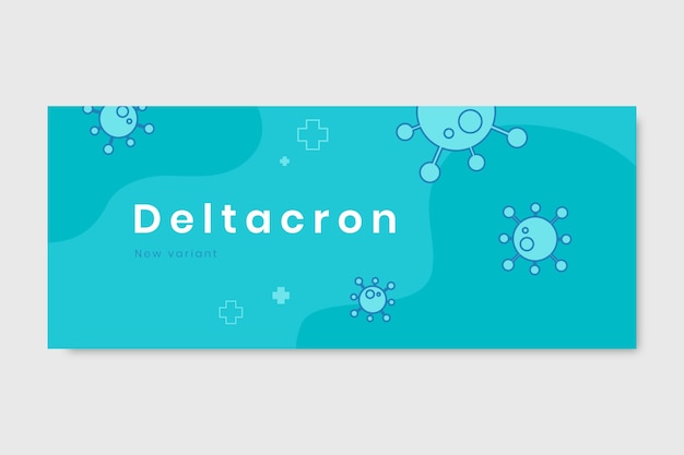 Vector gratuito banner deltacron dibujado a mano