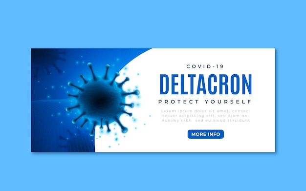 Vector gratuito banner deltacron realista