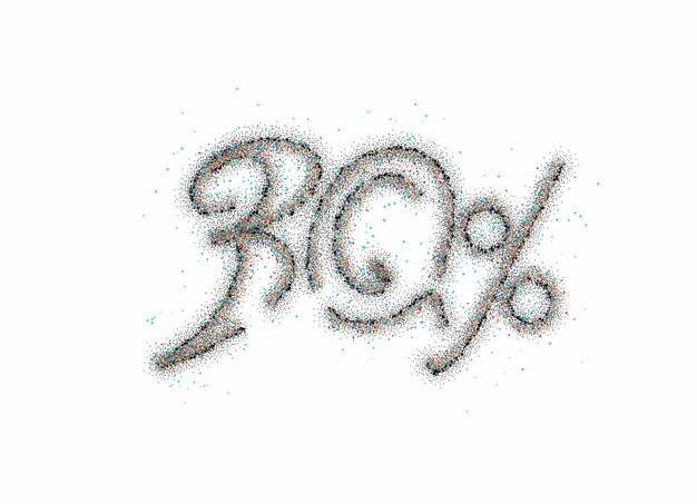 Banner de descuento de venta de partículas del 30% de descuento. Precio de oferta de descuento. Ilustración de vector.