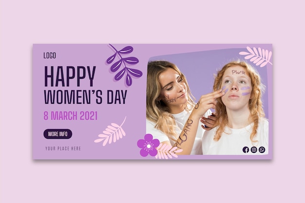 Banner del día internacional de la mujer