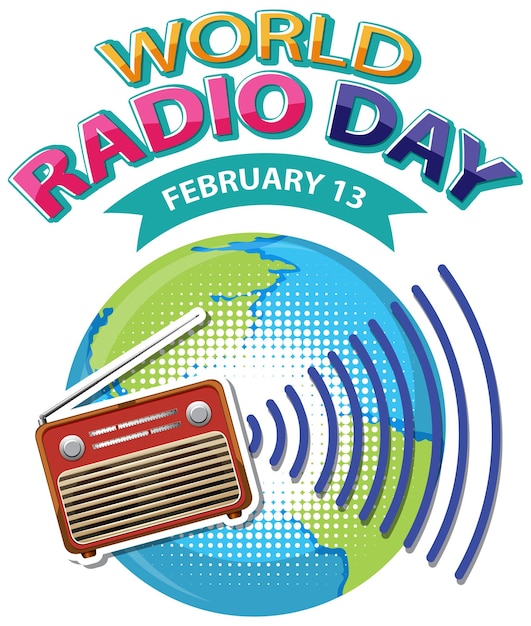 Vector gratuito banner del día mundial de la radio