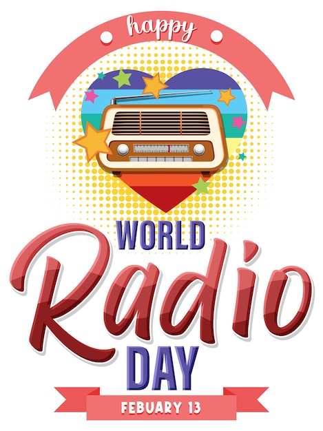 Vector gratuito banner del día mundial de la radio