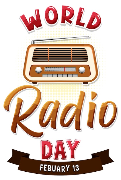 Vector gratuito banner del día mundial de la radio