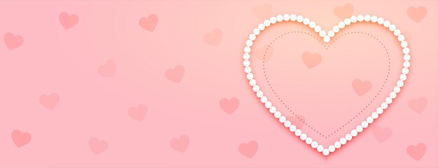 Banner del día de San Valentín con corazón