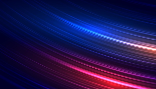 Banner dinámico de estelas de luz con efectos de velocidad