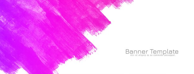 Banner de diseño acuarela rosa abstracta