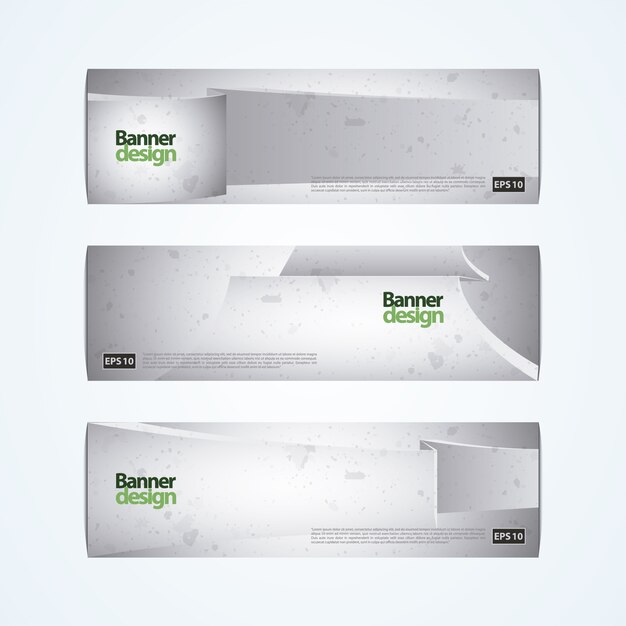 Banner con diseño blanco