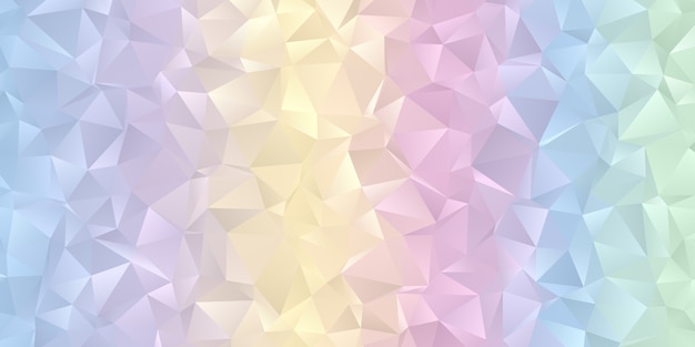 Banner con un diseño de colores pastel de baja poli