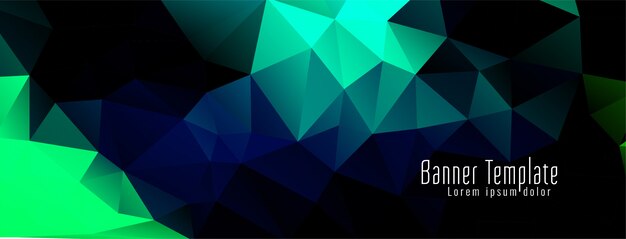 Banner de diseño colorido polígono geométrico abstracto
